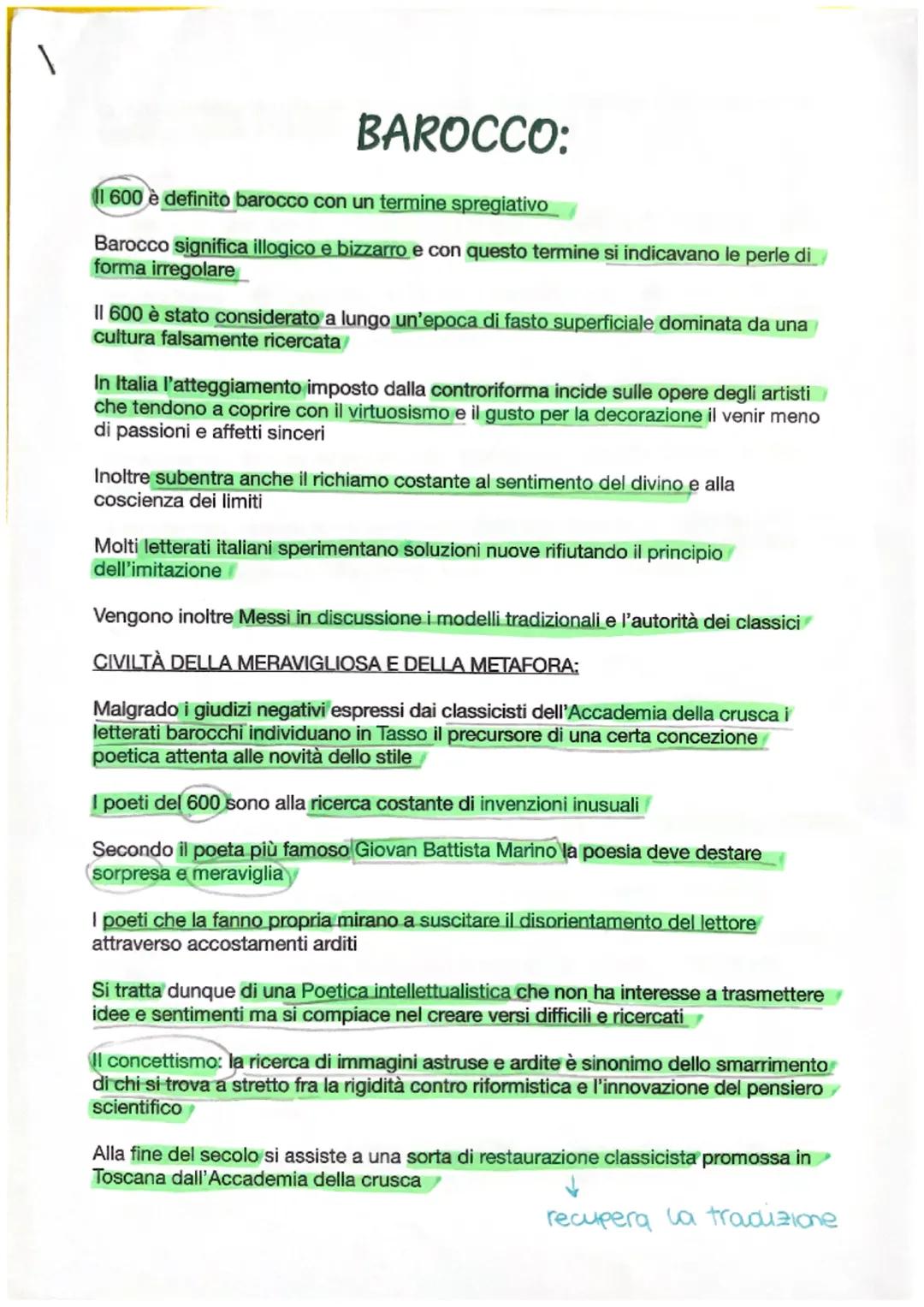 # BAROCCO:

II 600 è definito barocco con un termine spregiativo

Barocco significa illogico e bizzarro e con questo termine si indicavano l