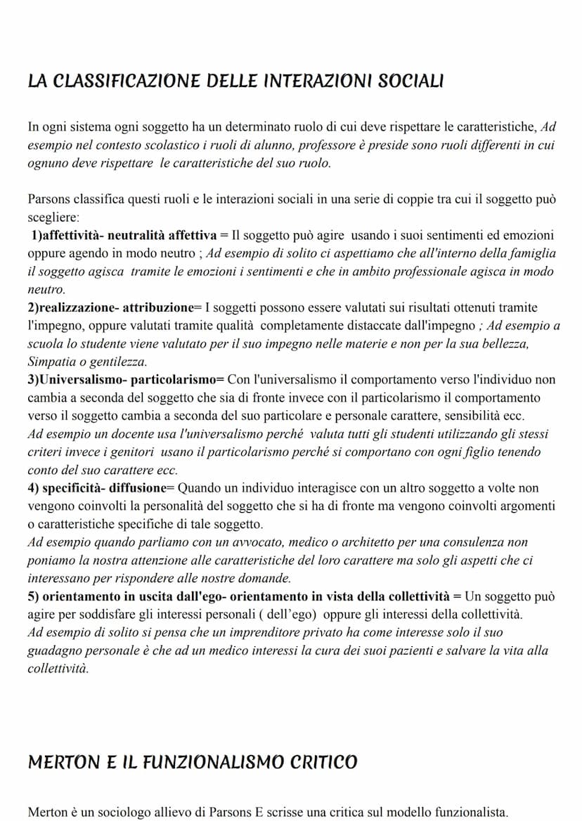 -H Funzionalismo
LA CONCEZIONE DELLA SOCIETÀ
Funzionalismo se un elemento esiste è perché ha uno specifico dovere o funzione.
Nel funzionali
