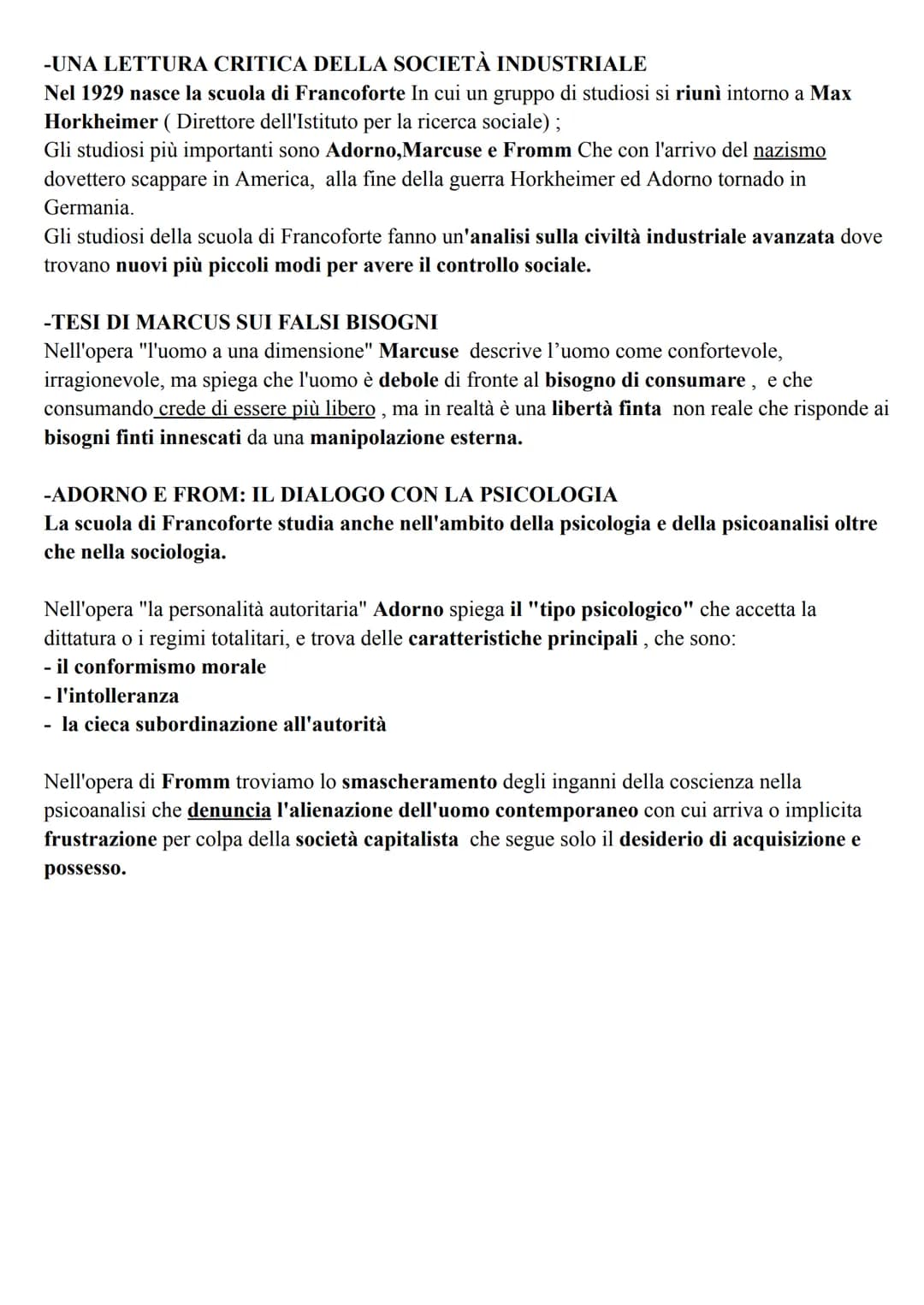 -H Funzionalismo
LA CONCEZIONE DELLA SOCIETÀ
Funzionalismo se un elemento esiste è perché ha uno specifico dovere o funzione.
Nel funzionali