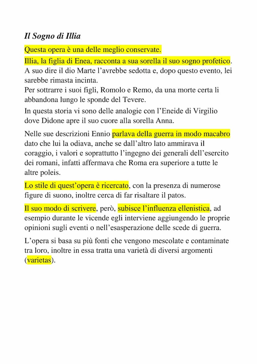 Ennio
La Vita
Quinto Ennio fu originario della Magna Grecia, nacque nel 239
a.C. a Rudiae (Puglia).
Egli conosceva tre lingue: il greco, il 
