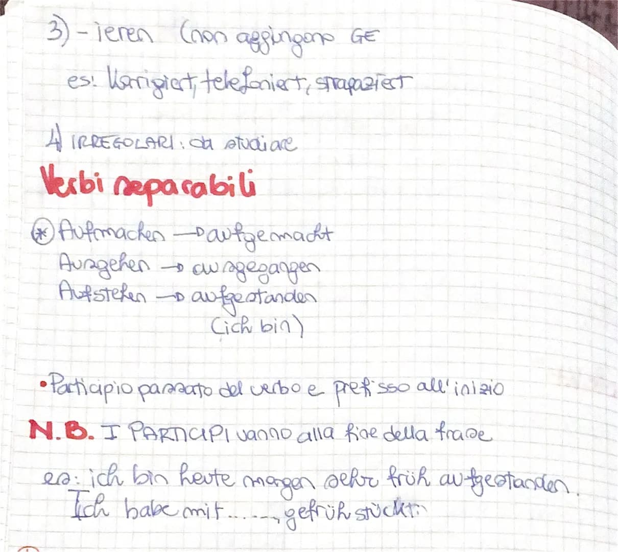 passato prossimo
"Perfekt"
E il tempo passato più usato parlando
AUSILIARE
haben
sein
Il Participio
1) REGOLARI
es:
Passato
GE T
PARTICIPIO

