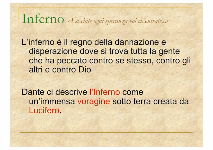 La Divina
Commedia
Di Dante Alighieri
0714 Struttura
La Divina Commedia è
- un poema allegorico e
didascalico
- scritta in 3 cantiche
(Infer