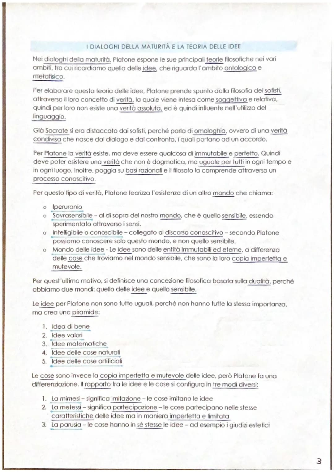 PLATONE
INTRODUZIONE
Platone è il più importante allievo di Socrate e il filosofo attraverso il quale ci sono state
tramandate le teorie fil
