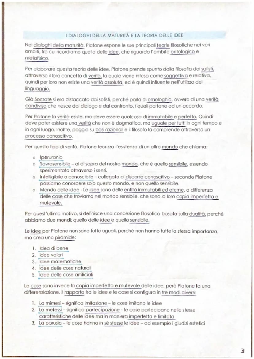 PLATONE
INTRODUZIONE
Platone è il più importante allievo di Socrate e il filosofo attraverso il quale ci sono state
tramandate le teorie fil