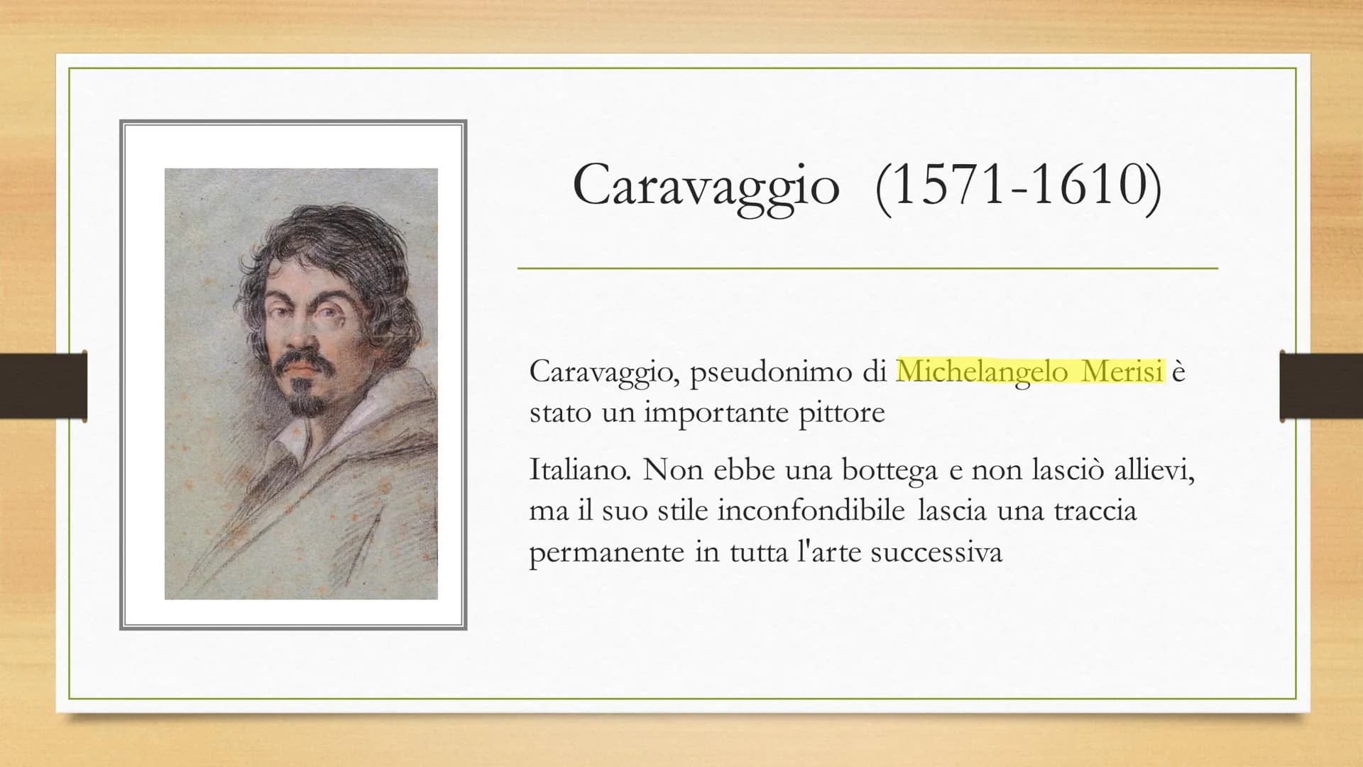 Caravaggio
Il Seicento Il Barocco
• Il seicento è considerato il secolo del Barocco. Con
questo termine si definiscono manifestazioni artist