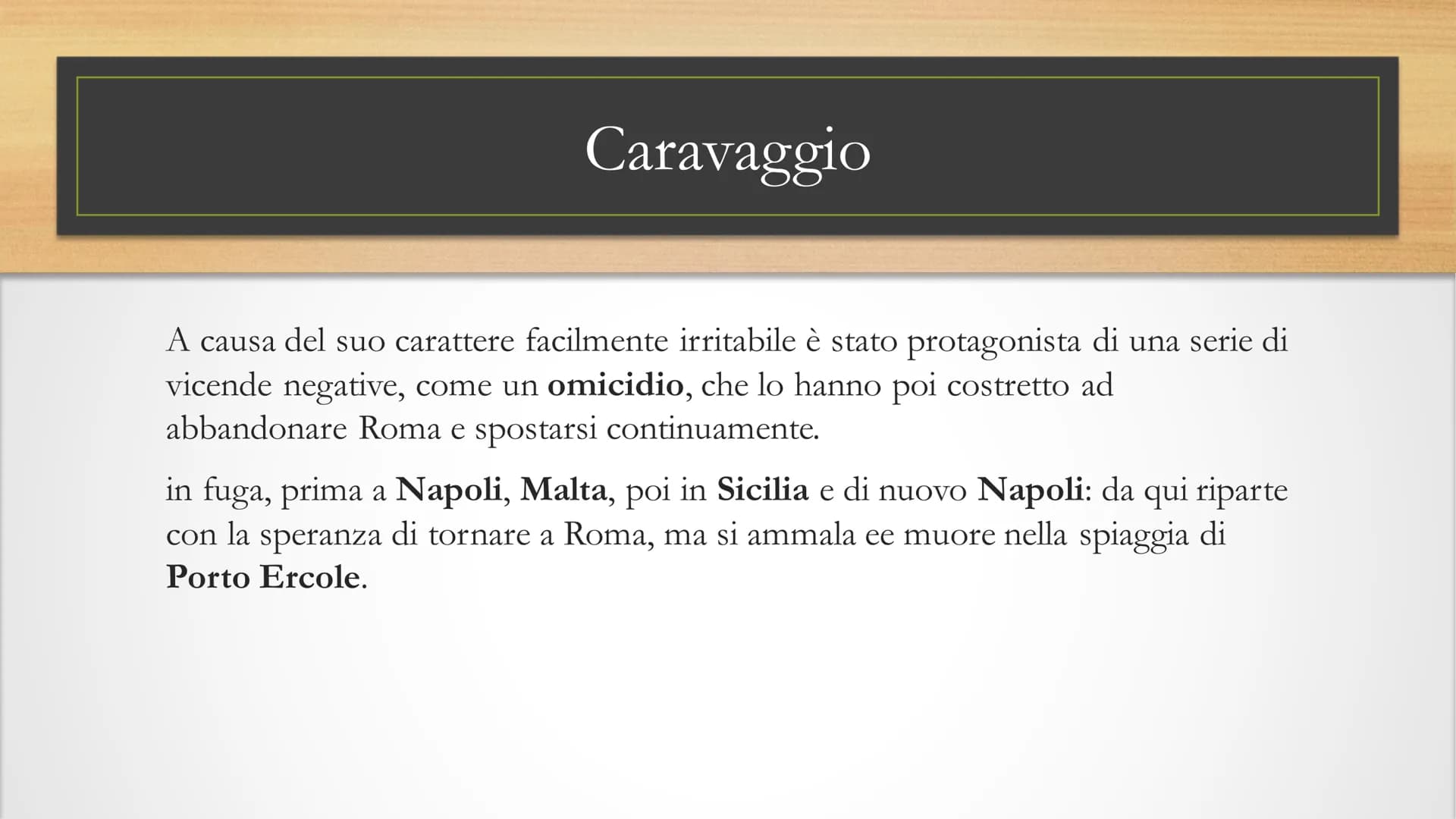 Caravaggio
Il Seicento Il Barocco
• Il seicento è considerato il secolo del Barocco. Con
questo termine si definiscono manifestazioni artist