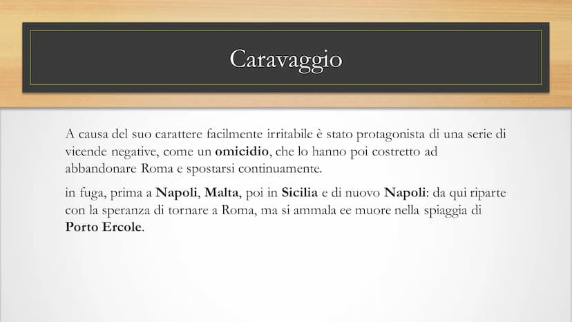 Caravaggio
Il Seicento Il Barocco
• Il seicento è considerato il secolo del Barocco. Con
questo termine si definiscono manifestazioni artist