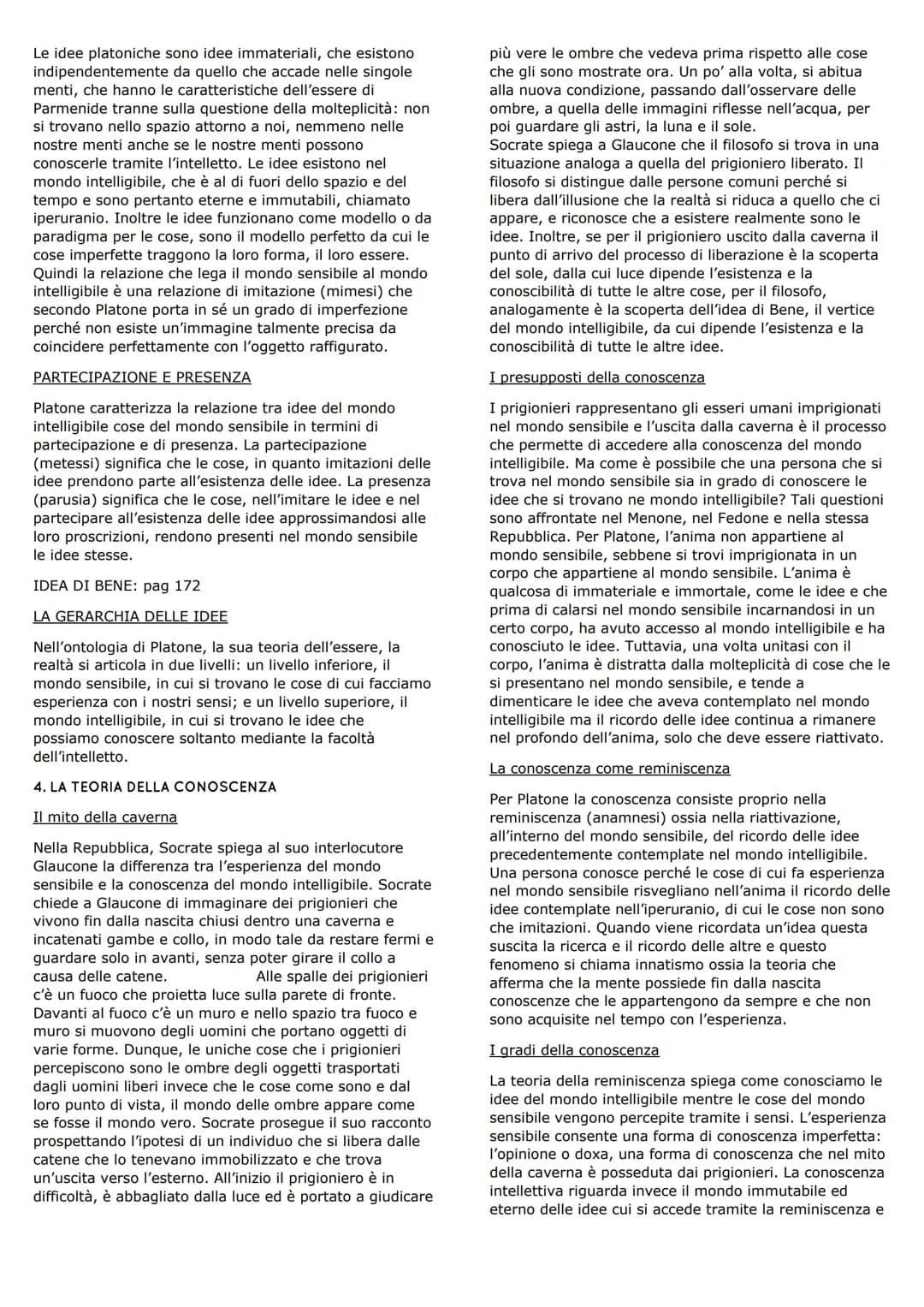 1. LA VITA E LE OPERE
PLATONE
FILOSOFIA E POLITICA
Platone ha lasciato nella Lettera VII, una lettera di
carattere autobiografico, una testi