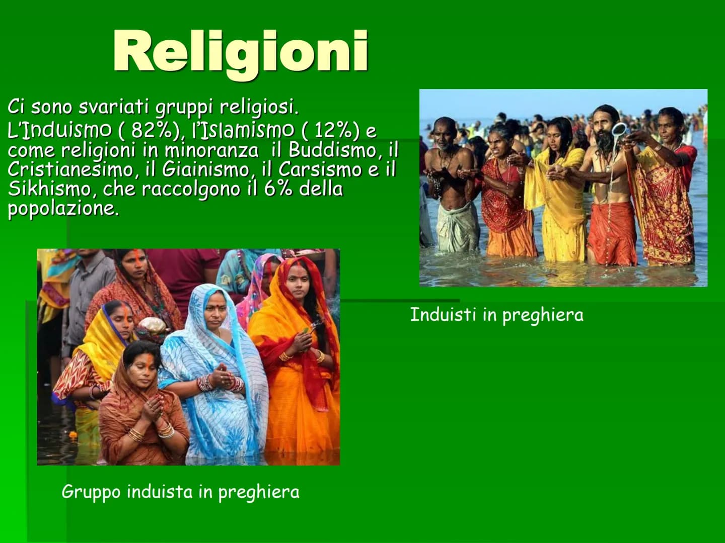 L'India
AFG.
PAKISTAN
Kandla
Srinagar
Amritsa
NEW
DELHI
Arabian
Sea
Marmagao
Agra
Ahmadabad
Panaji
-Indian
claim
DECCAN
Hyderabad
Chinese
In