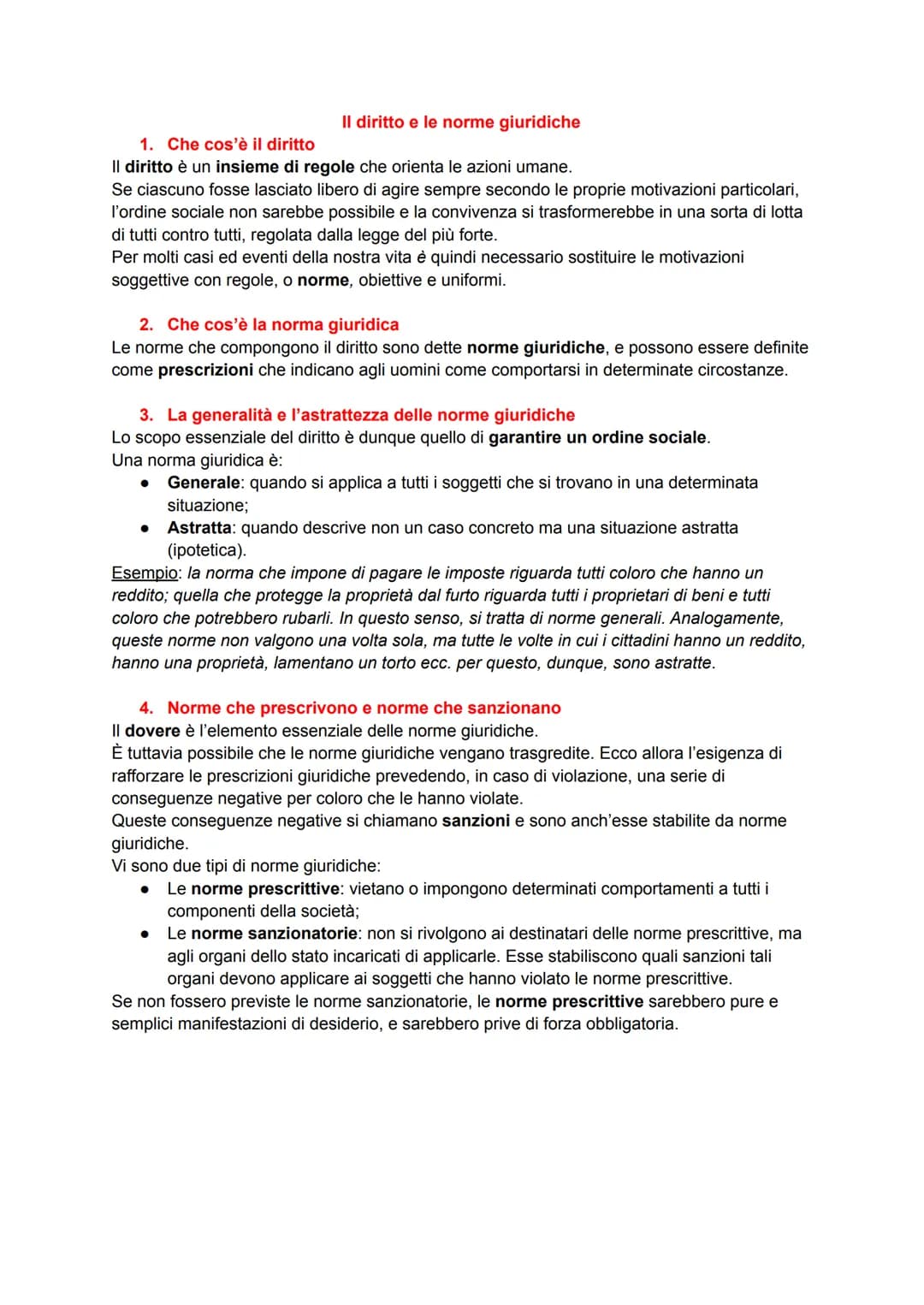 Il diritto e le norme giuridiche
1. Che cos'è il diritto
Il diritto è un insieme di regole che orienta le azioni umane.
Se ciascuno fosse la