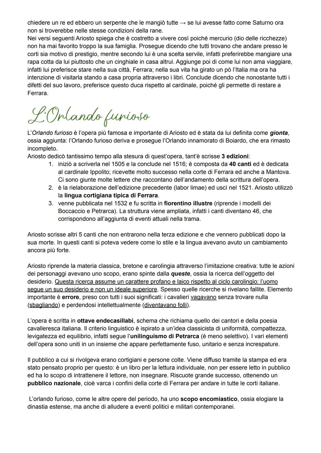 # Ludovico Ariosto

La vita:

Ludovico Ariosto nasce nel 1474 a Reggio Emilia da un uomo nobile che prestava servizio presso la
famiglia deg