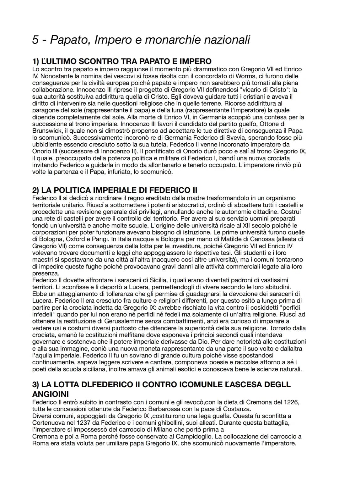 4 - L'Italia comunale e l'impero
1) LA NASCITA DEL COMUNE
L'incapacità del potere imperiale, di difendere e governare, portò trasformazioni 