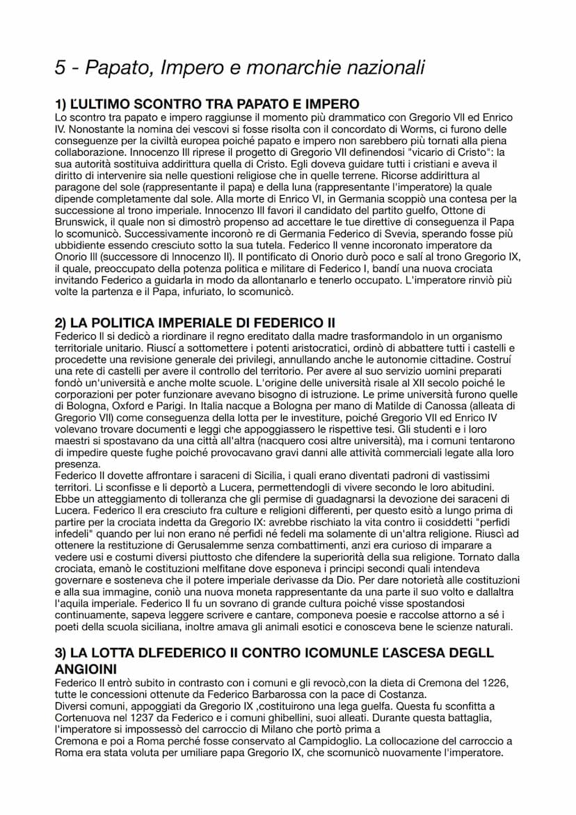 4 - L'Italia comunale e l'impero
1) LA NASCITA DEL COMUNE
L'incapacità del potere imperiale, di difendere e governare, portò trasformazioni 