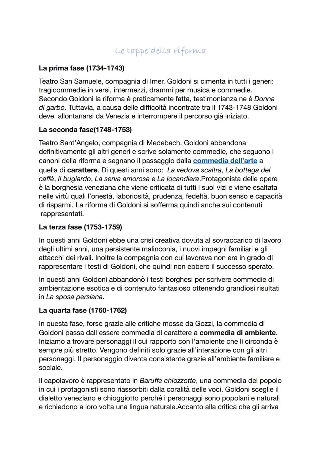 Carlo Goldoni
La vita
Carlo Goldoni, nacque a Venezia nel 1707 da una famiglia borghese. Il padre è un
medico e lo avrebbe voluto con se a P