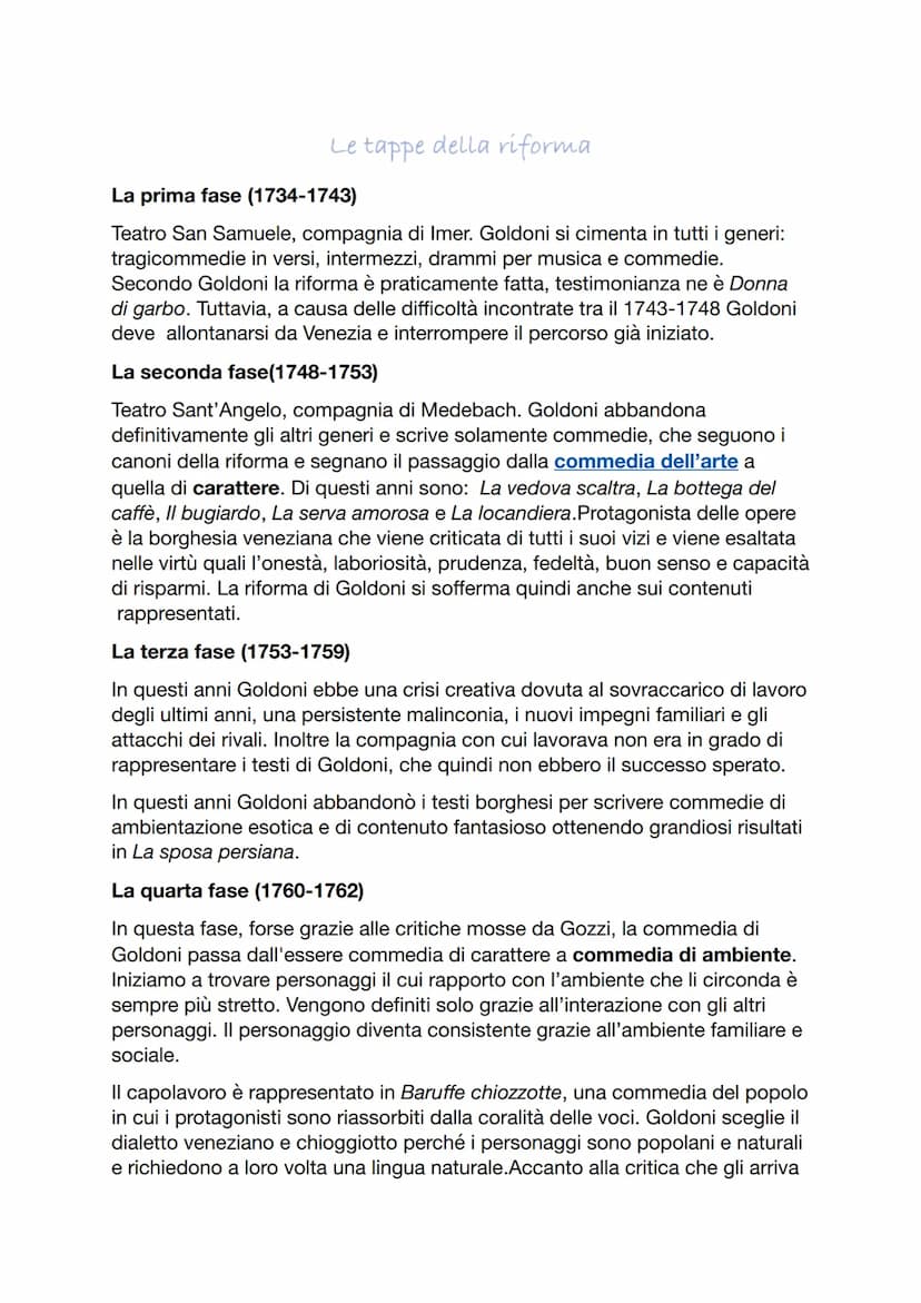 Carlo Goldoni
La vita
Carlo Goldoni, nacque a Venezia nel 1707 da una famiglia borghese. Il padre è un
medico e lo avrebbe voluto con se a P