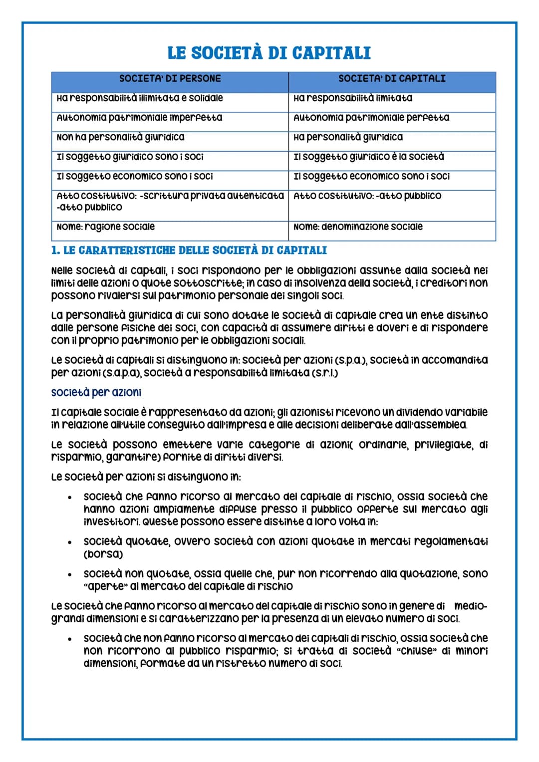 SOCIETA' DI PERSONE
на responsabilità illimitata e solidale
Autonomia patrimoniale imperfetta
Non ha personalità giuridica
Il soggetto giuri