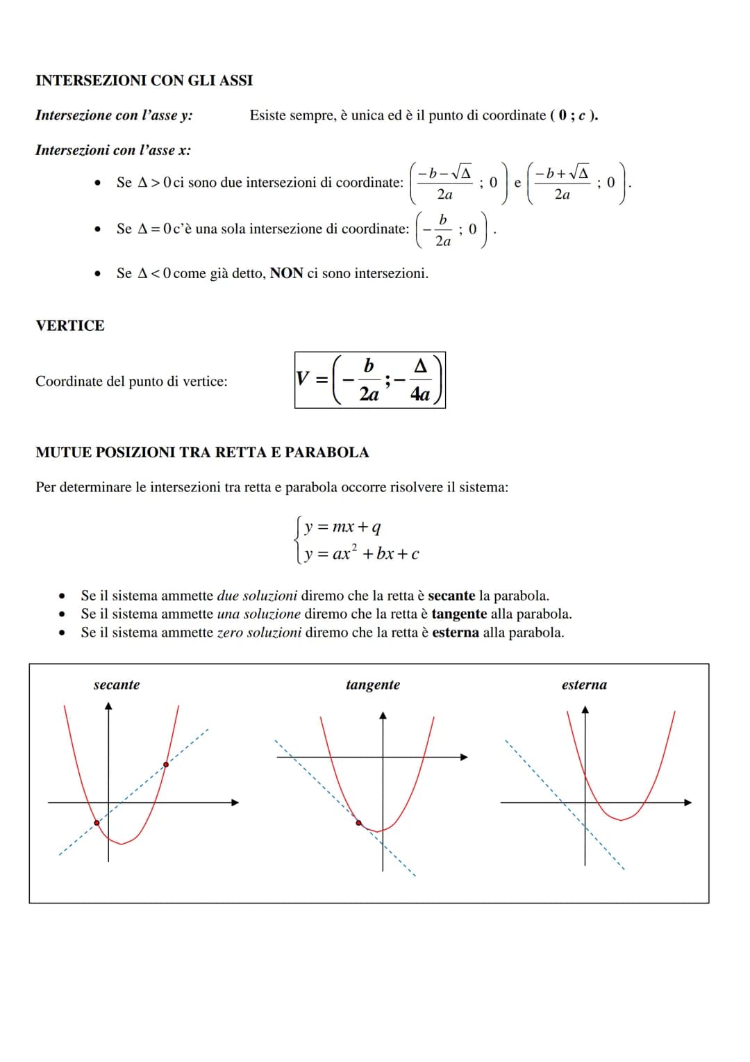 Equazione della parabola in forma ESPLICITA:
PARAMETRI
a
b
с
a
b
coefficiente di secondo grado
с
coefficiente di secondo grado
SIGNIFICATI G