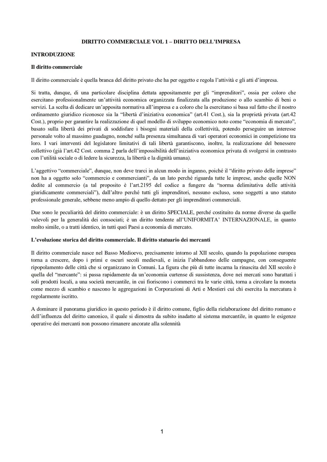 diritto commerciale