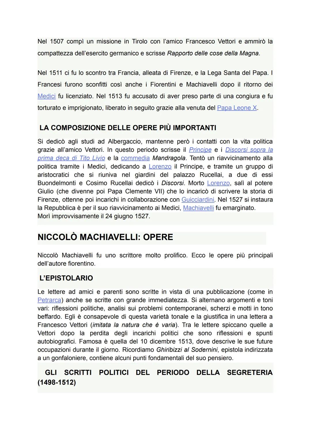 Niccolò Machiavelli
Niccolò Machiavelli nacque a Firenze nel 1469 da un famiglia modesta e di buona
cultura: il padre Berardo era un uomo di