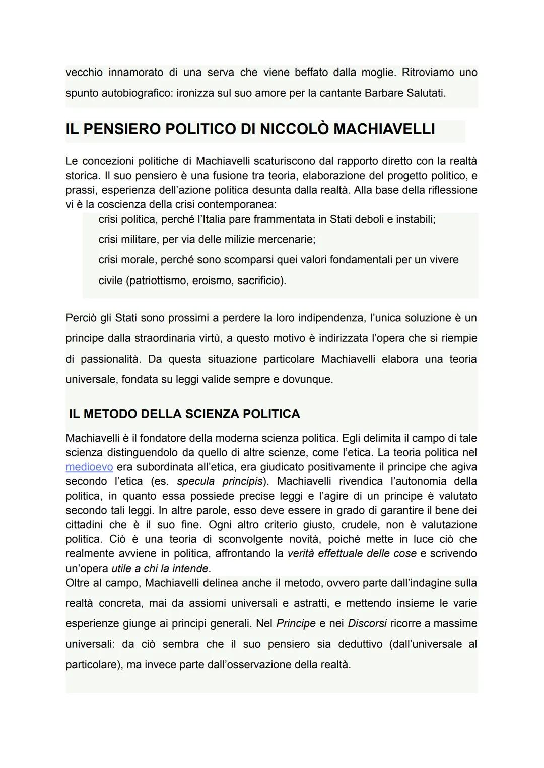 Niccolò Machiavelli
Niccolò Machiavelli nacque a Firenze nel 1469 da un famiglia modesta e di buona
cultura: il padre Berardo era un uomo di