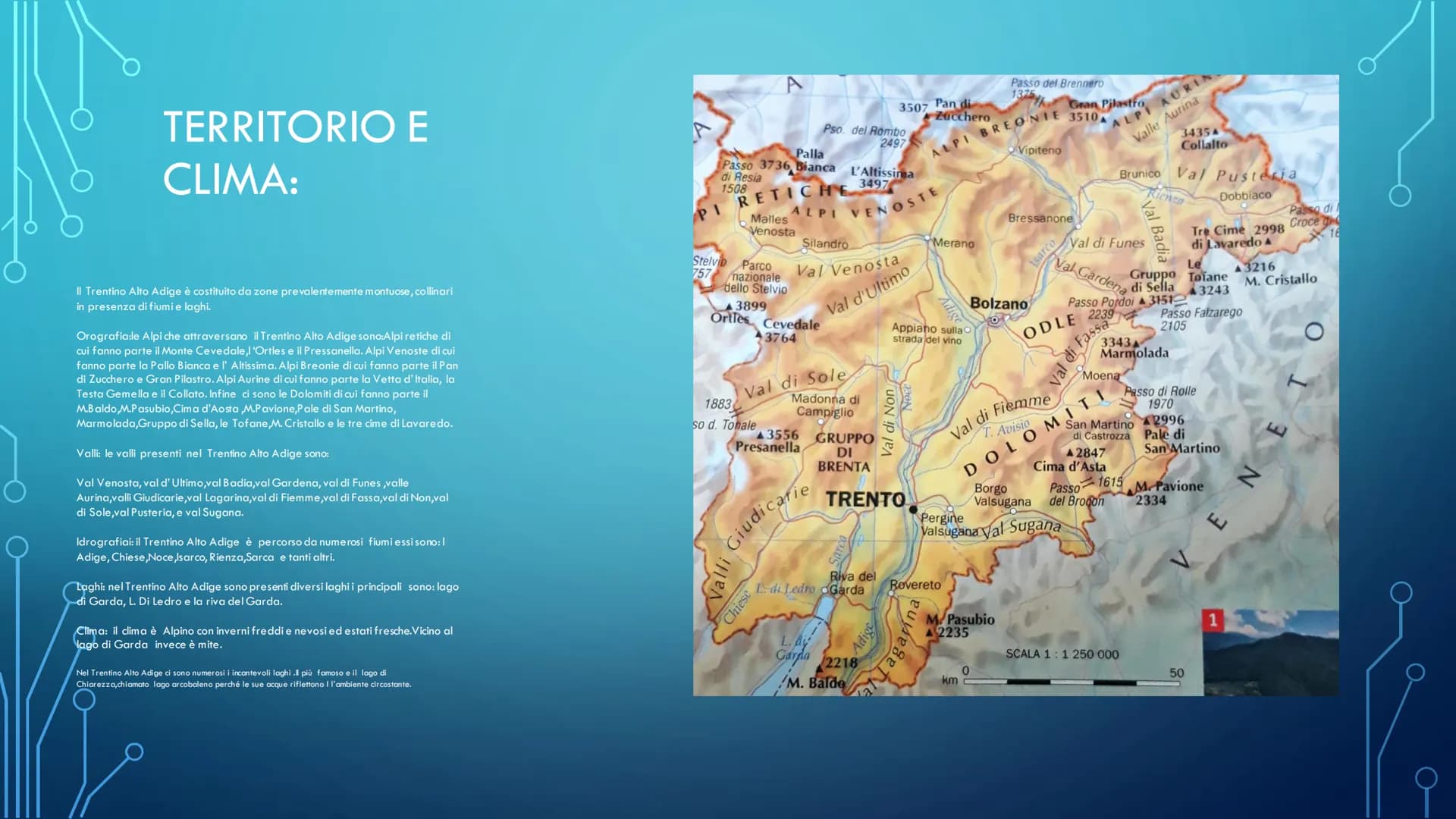 IL TRENTINO ALTO ADIGE
Autore: Cimmino Alessio
V CONFINI:
Il Trentino Alto Adige è una regione dell' Italia
nord orientale confina:a nord co