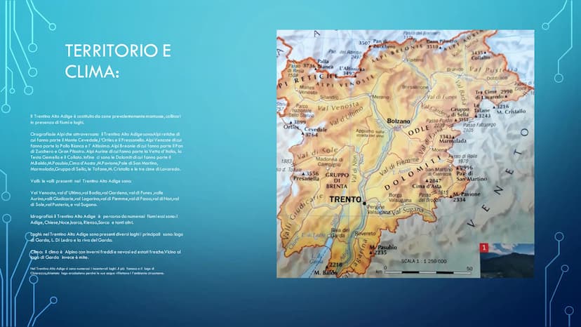 IL TRENTINO ALTO ADIGE
Autore: Cimmino Alessio
V CONFINI:
Il Trentino Alto Adige è una regione dell' Italia
nord orientale confina:a nord co