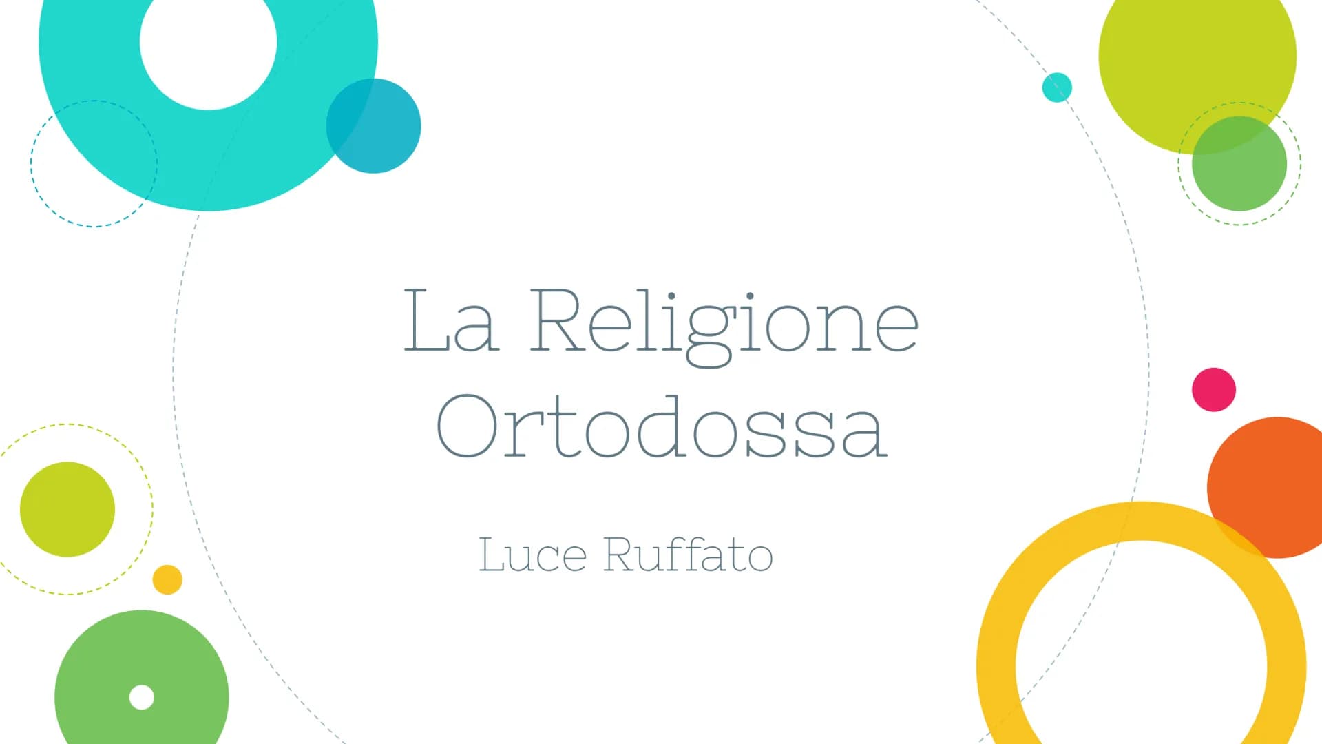 La Religione
Ortodossa
Luce Ruffato 6.
Introduzione
La Chiesa ortodossa
Indice
Particolarità
2
Il quadro storico
Diffusione
Riepilogo 1
Intr