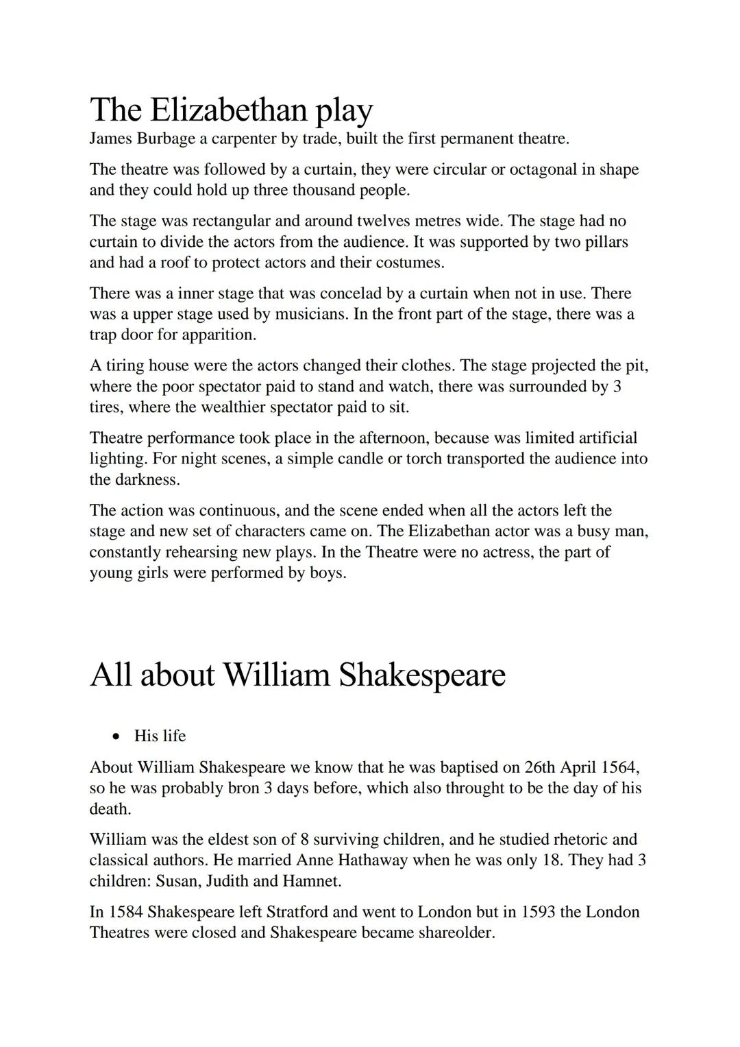 Romeo e Giulietta: Il Teatro di Shakespeare