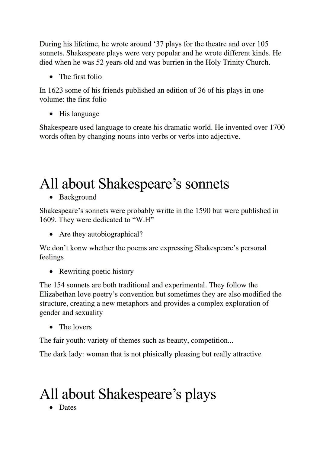 The Elizabethan play
James Burbage a carpenter by trade, built the first permanent theatre.
The theatre was followed by a curtain, they were