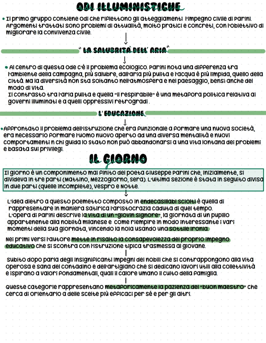 GIUSEPPE PARINI
↓
•Nacque nel 1729 Vicino como, da una famiglia di condizioni modeste. Dopo la morte dei
genitori, si trasferì da una prozia