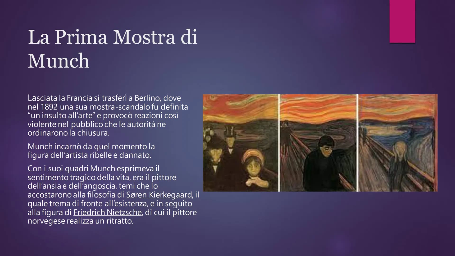 Edvard
Munch Attraverso l'arte cerco di vedere chiaro nella mia relazione con
il mondo, e se possibile aiutare anche chi osserva le mie oper