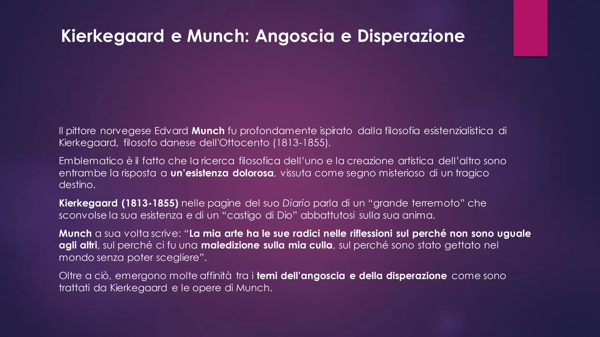 Edvard
Munch Attraverso l'arte cerco di vedere chiaro nella mia relazione con
il mondo, e se possibile aiutare anche chi osserva le mie oper