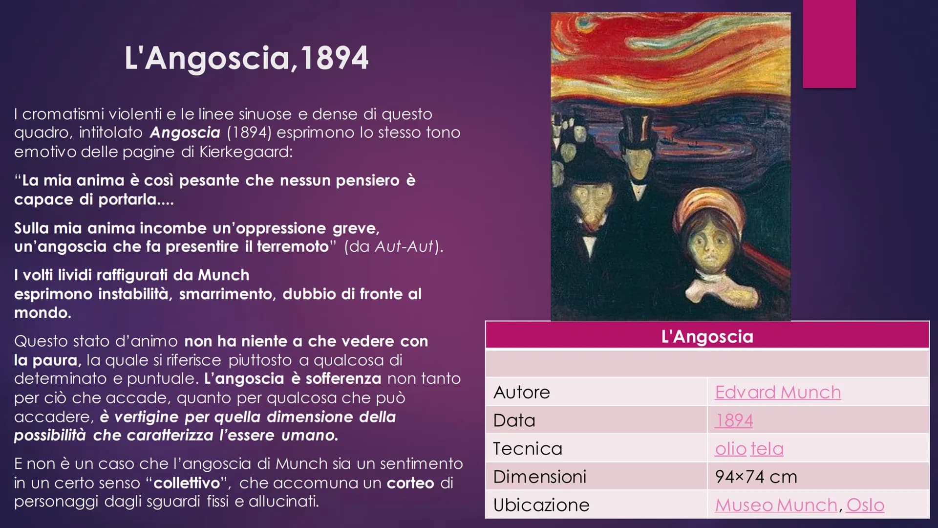 Edvard
Munch Attraverso l'arte cerco di vedere chiaro nella mia relazione con
il mondo, e se possibile aiutare anche chi osserva le mie oper