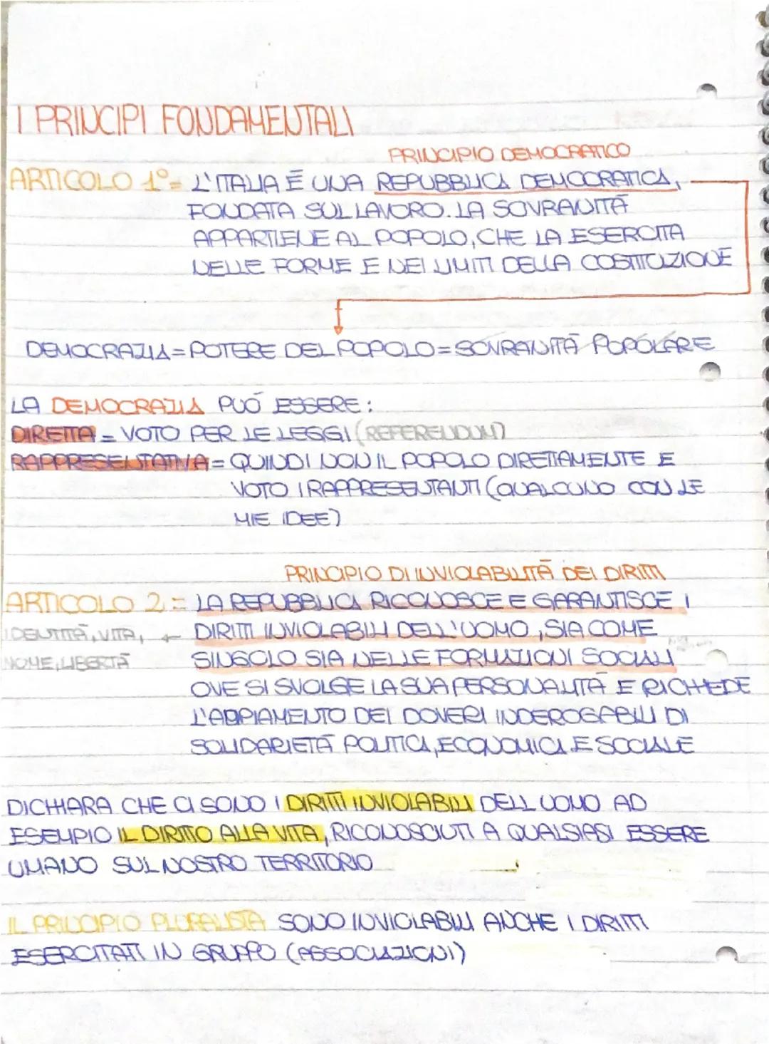 TPRINCIPI FONDAMENTALI
PRINCIPIO DEMOCRATICO
ARTICOLO L'ITALIA E UNA REPUBBLICA DEMOCRATICA,
FOUDATA SUL LAVORO. LA SOVRAUITA
APPARTIENE AL 