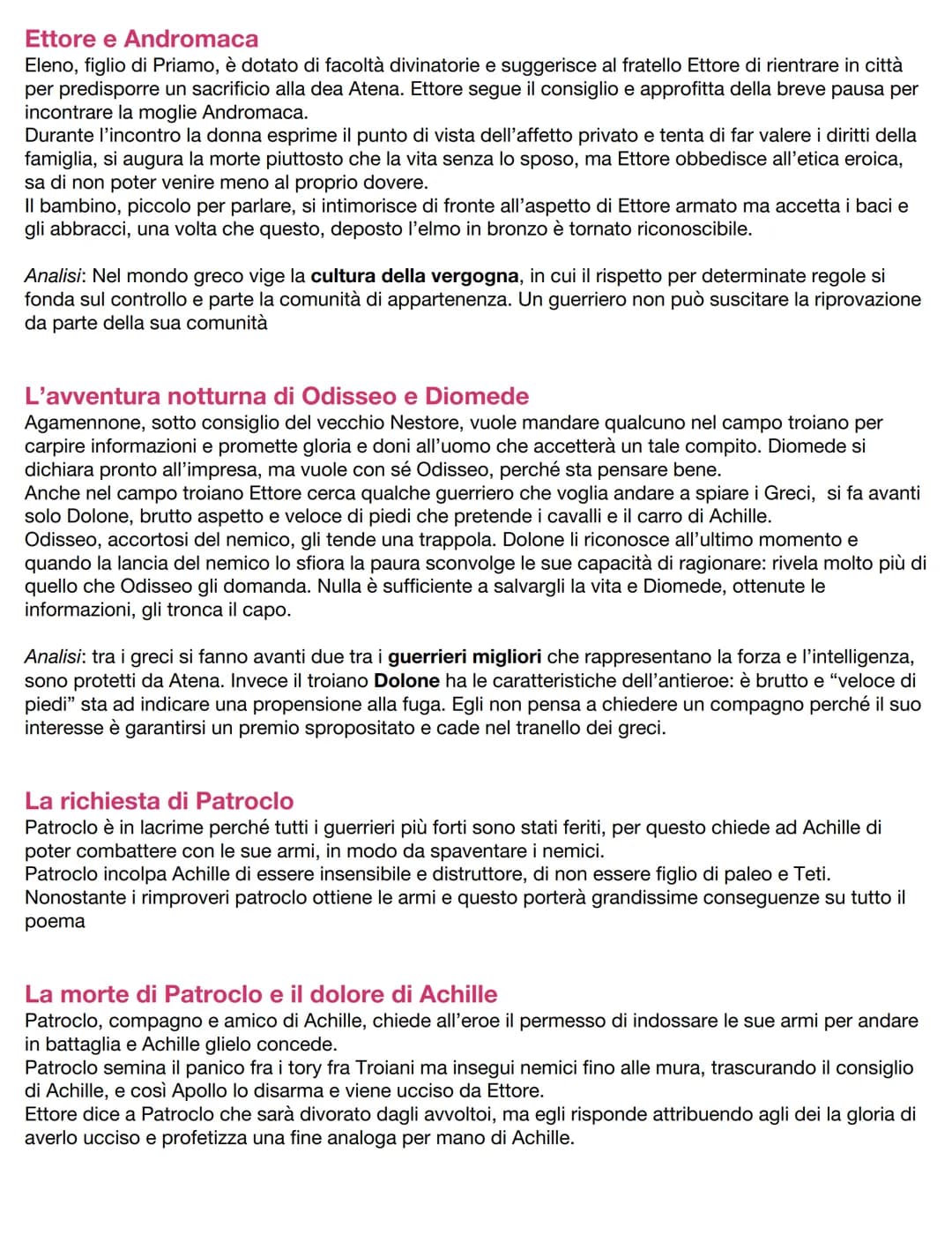 Iliade
Introduzione
La struttura
L'Iliade, poema epico in versi esametri, trae il titolo da “ilio” (città di Troia, in Asia Minore).
L'opera