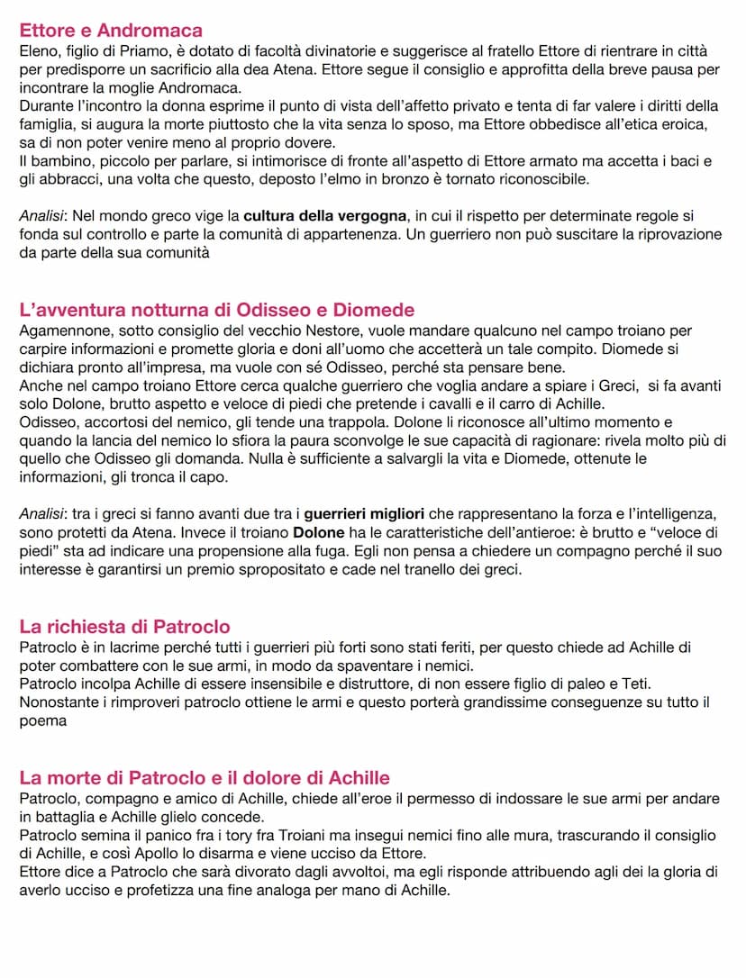 Iliade
Introduzione
La struttura
L'Iliade, poema epico in versi esametri, trae il titolo da “ilio” (città di Troia, in Asia Minore).
L'opera