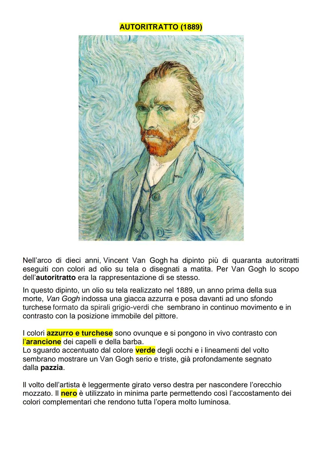 # VINCENT VAN GOGH

Vincent Van Gogh (1853-1890) è considerato oggi uno dei più grandi artisti di
sempre, ma in vita le sue opere erano poco