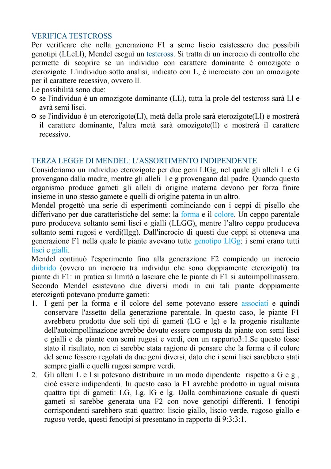 LA GENETICA
La genetica è lo studio delle leggi e dei meccanismi che permettono la trasmissione
dei caratteri da una generazione all'altra e