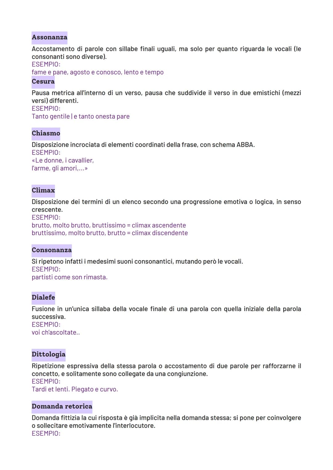 Le figure retoriche
Lo strumento stilistico che maggiormente viene utilizzato in poesia e caratterizza le scelte
espressive dell'autore è co