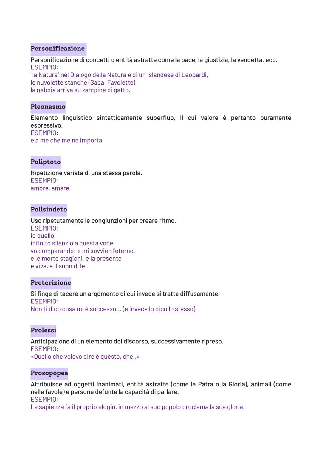 Le figure retoriche
Lo strumento stilistico che maggiormente viene utilizzato in poesia e caratterizza le scelte
espressive dell'autore è co
