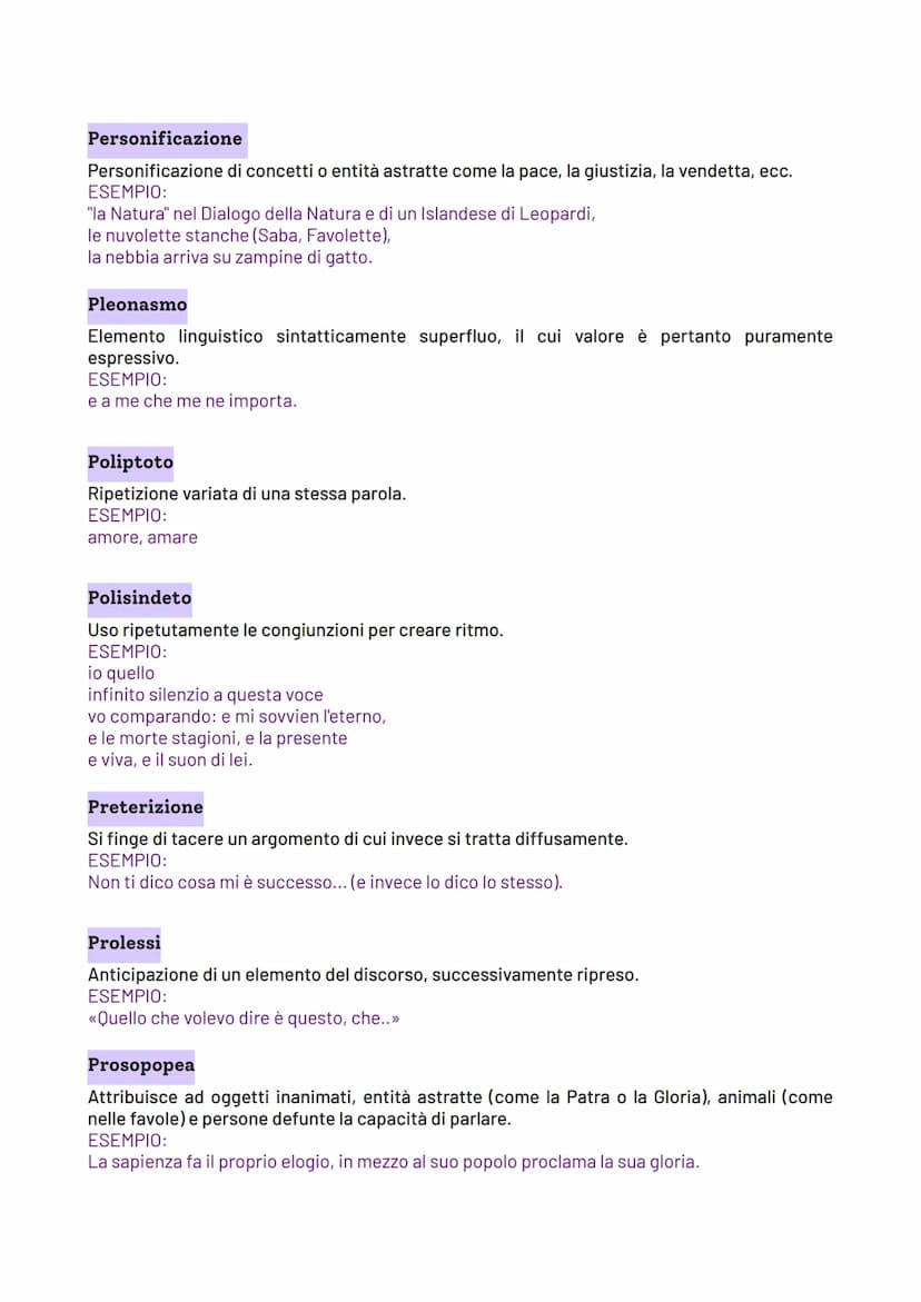 Le figure retoriche
Lo strumento stilistico che maggiormente viene utilizzato in poesia e caratterizza le scelte
espressive dell'autore è co