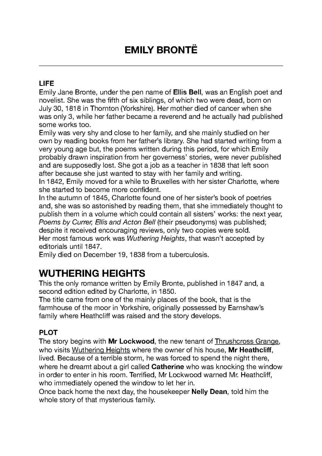 WUTHERING HEIGHTS