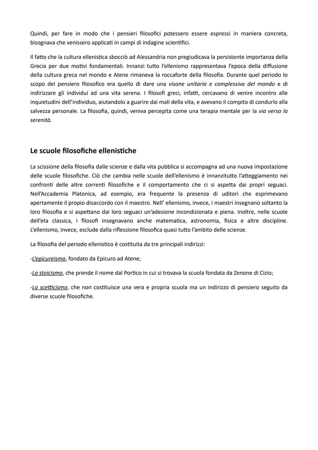 L'ETA' ELLENISTICA
Con la scomparsa di Alessandro Magno, l'impero venne diviso in tre gradi regni: Egitto, Siria e
Macedonia, e in altri Sta