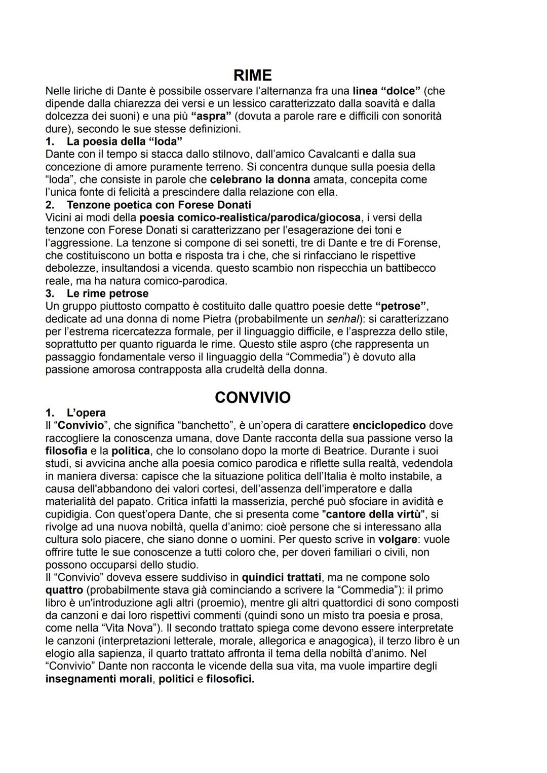 DANTE: LE OPERE
VITA NOVA
1. L'opera
La "Vita Nova" è l'opera di Dante più importante scritta prima dell'esilio; il nome
dell'opera signific