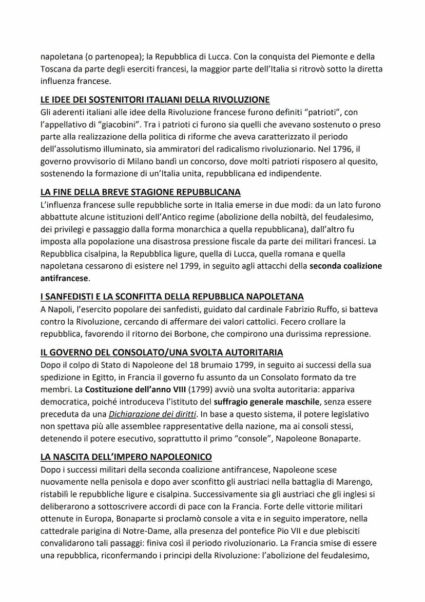 Napoleone Bonaparte
LA CAMPAGNA D'ITALIA DI NAPOLEONE
Dopo la rivoluzione francese i cittadini volevano consolidare lo Stato e di dare una
f