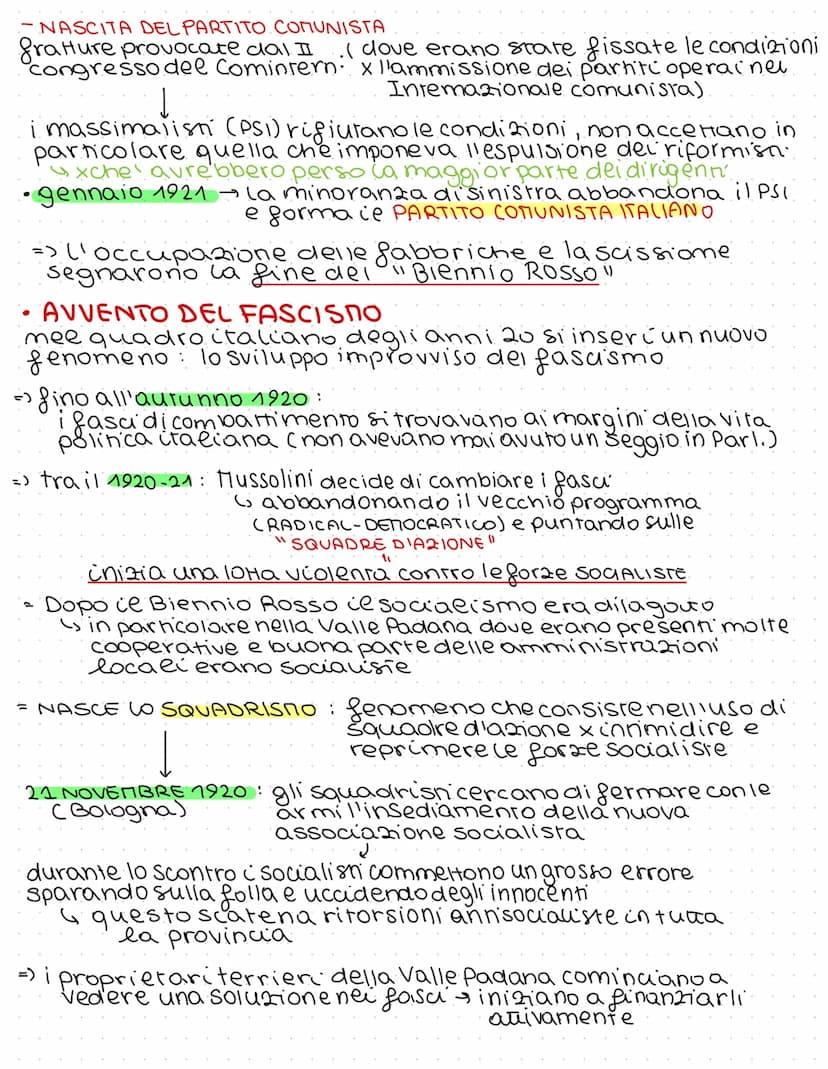 the Fascismo
=> L'Italia del primo dopoguerra verte in condizioni molto difficili
✓
deficitdi bilancio
profondo
↓
inflazione
alta
SITUAZIONE