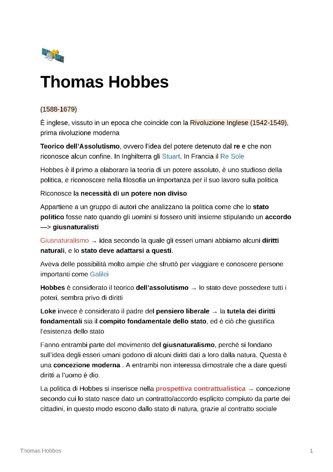 Riassunto Facile del Pensiero di Thomas Hobbes: Filosofia e Contratto Sociale