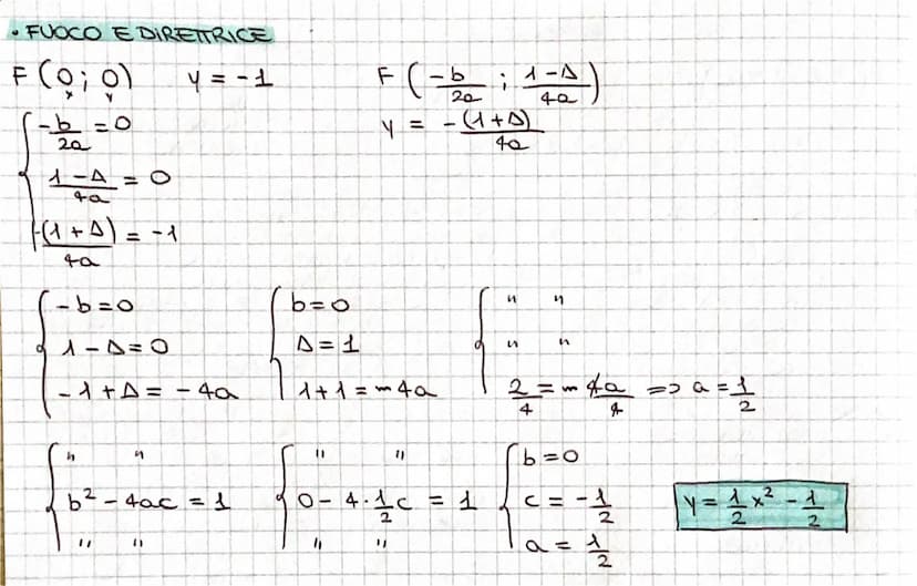 ✓(-21-A)
4Q
= (-6 1 1-A) A => x =
20
VERTICE E PUNTO
2
Y-Yv = a (x -xv) ²
a VERS
PARABOLA E VERTICE
Questi due dati noti.
identificare a,bec