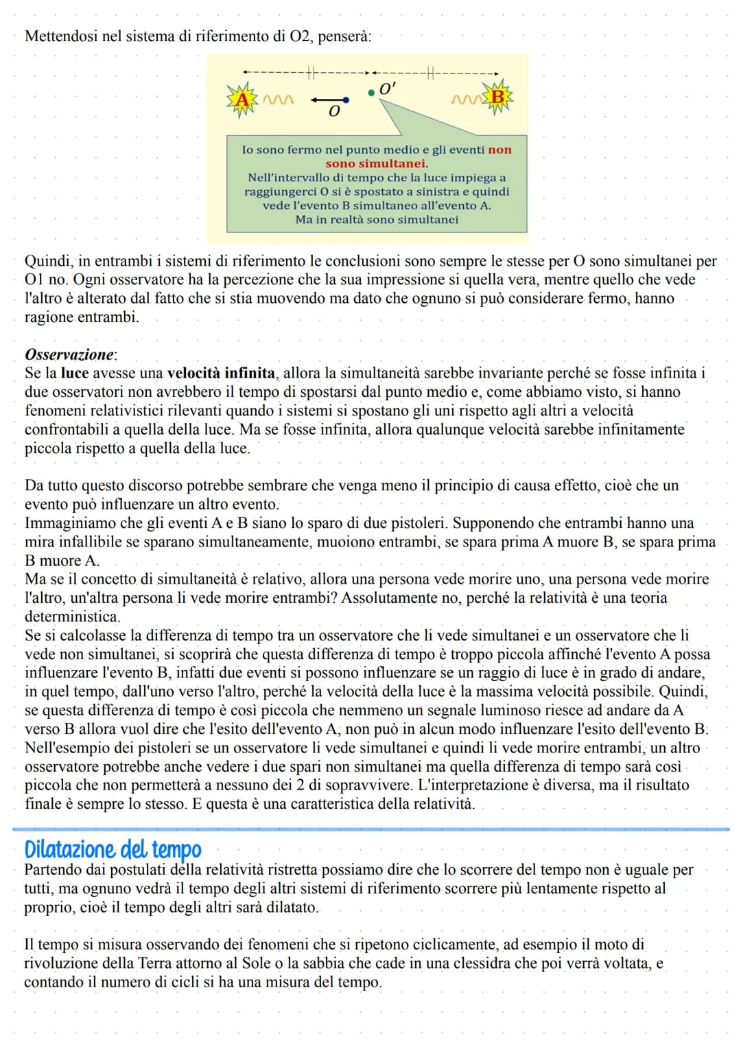 Relatività
Nel Dialogo sopra i Due Massimi Sistemi, Galileo Galilei descrive un esperimento da compiere
all'interno di una nave:
...sospenda