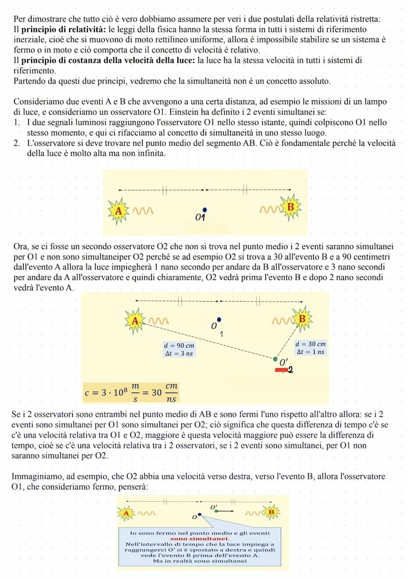 Relatività
Nel Dialogo sopra i Due Massimi Sistemi, Galileo Galilei descrive un esperimento da compiere
all'interno di una nave:
...sospenda